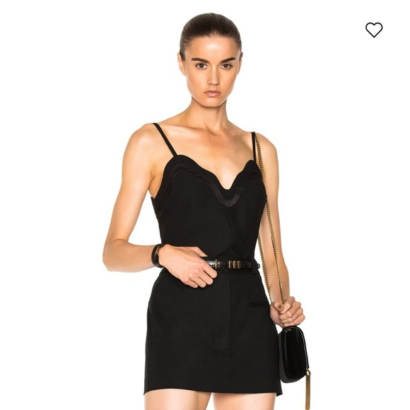 Carven Revolve Fragola Tank Top Scalloped Navy Blue 6 Classic Chic Scandigirl - Picture 1 of 13
